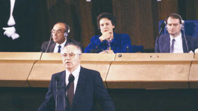 La visite historique de Mikhaïl Gorbatchev au Conseil de l’Europe